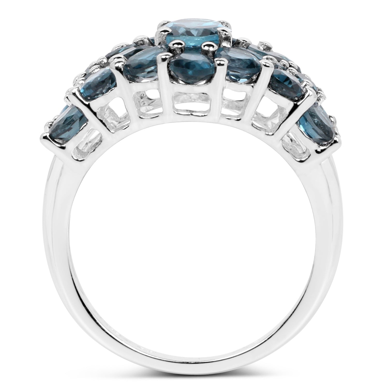 London Blue Topaz Sterling Silver Ring (4.24 ct) - view1