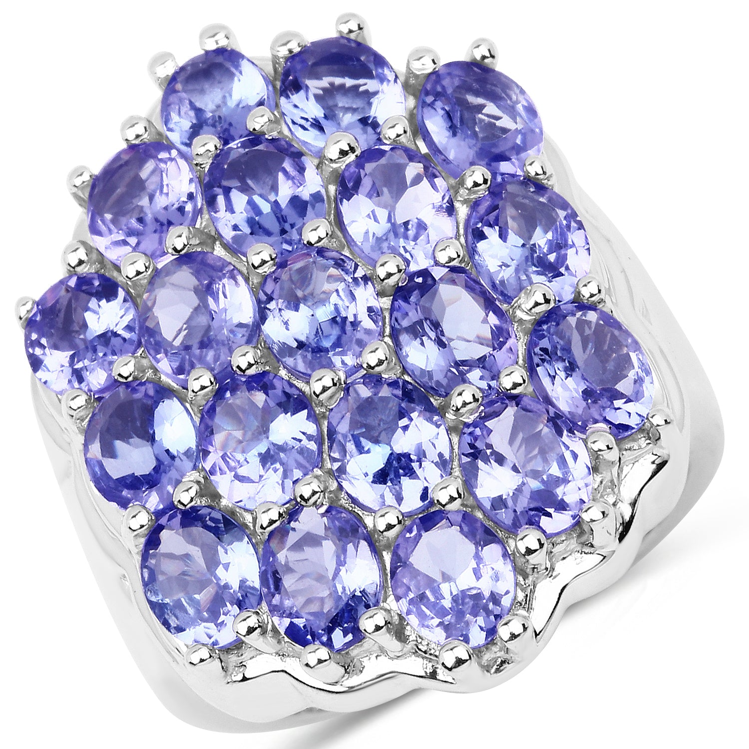 Tanzanite Sterling Silver Ring (6.27 ct) - gallery