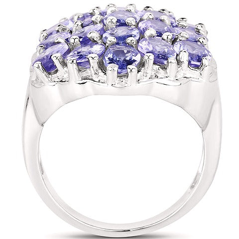 Tanzanite Sterling Silver Ring (6.27 ct)