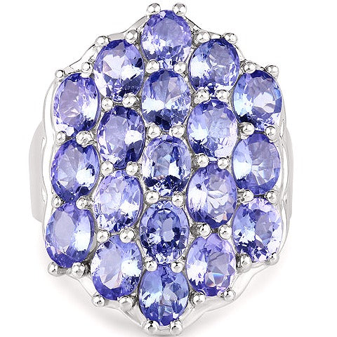 Tanzanite Sterling Silver Ring (6.27 ct)