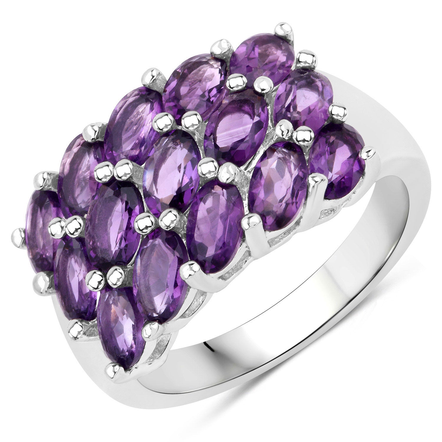Amethyst Sterling Silver Ring (2.70 ct) - gallery