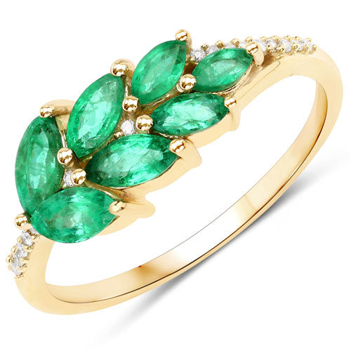 Emerald 14K Yellow Gold Ring (0.68 ct)