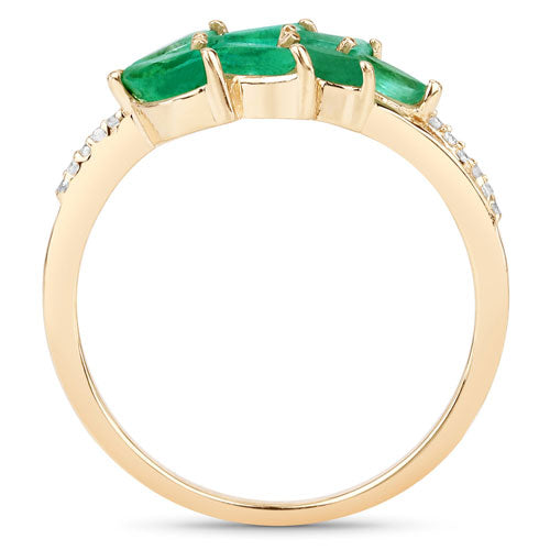 Emerald 14K Yellow Gold Ring (0.68 ct)