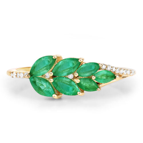 Emerald 14K Yellow Gold Ring (0.68 ct)