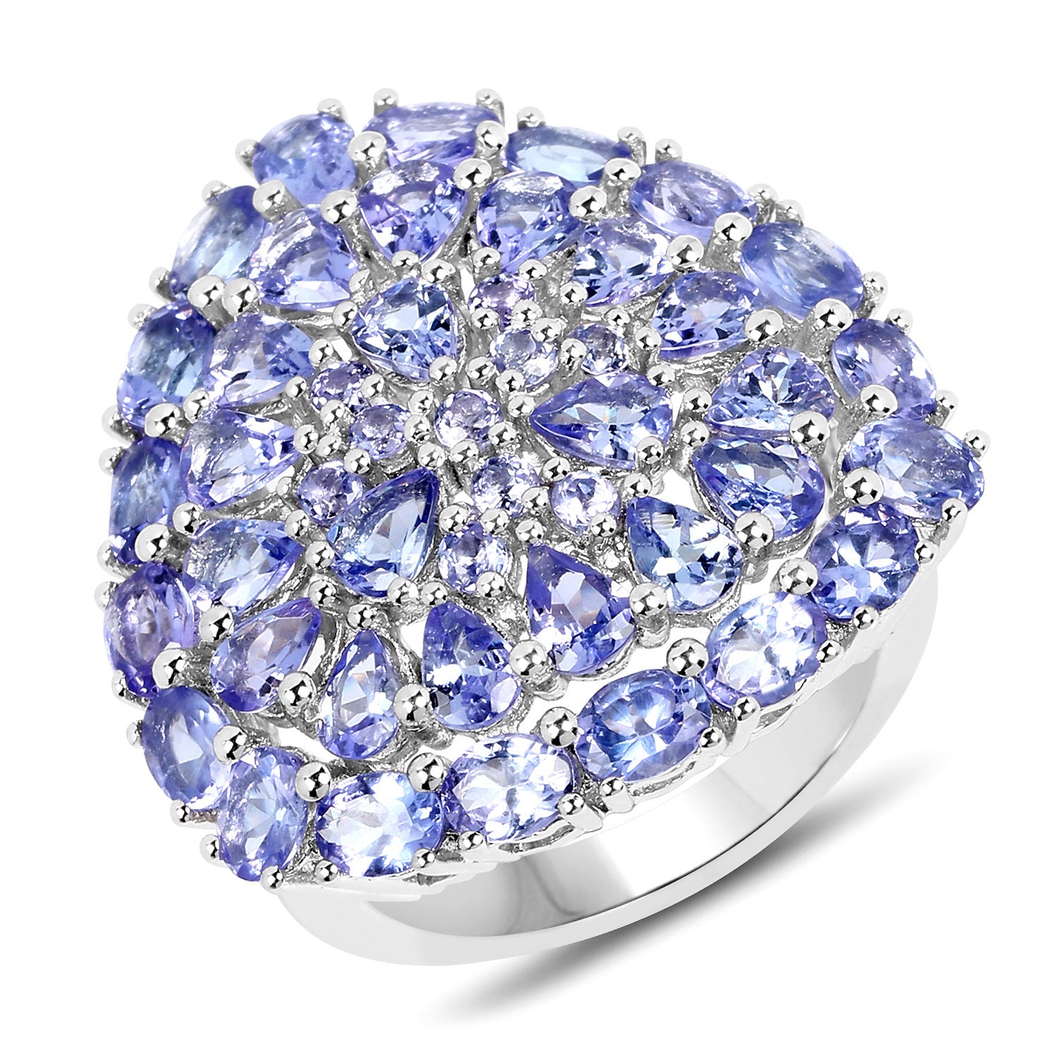 Tanzanite Sterling Silver Ring (5.93 ct) - gallery