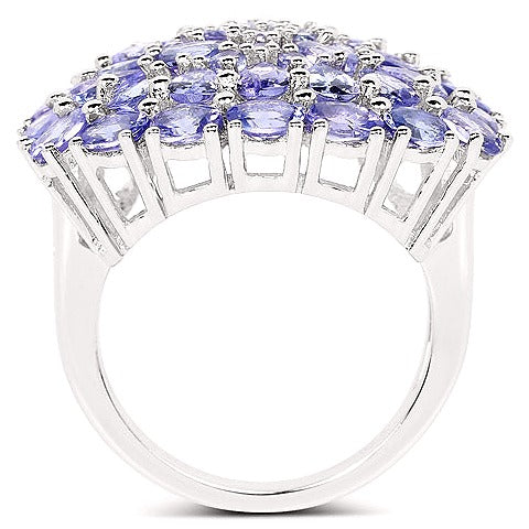 Tanzanite Sterling Silver Ring (5.93 ct)