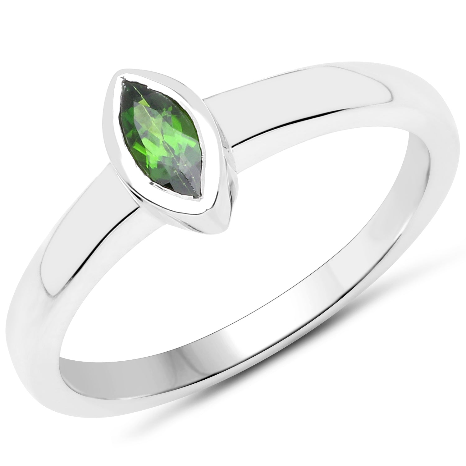 Chrome Diopside Sterling Silver Ring (0.25 ct) - gallery