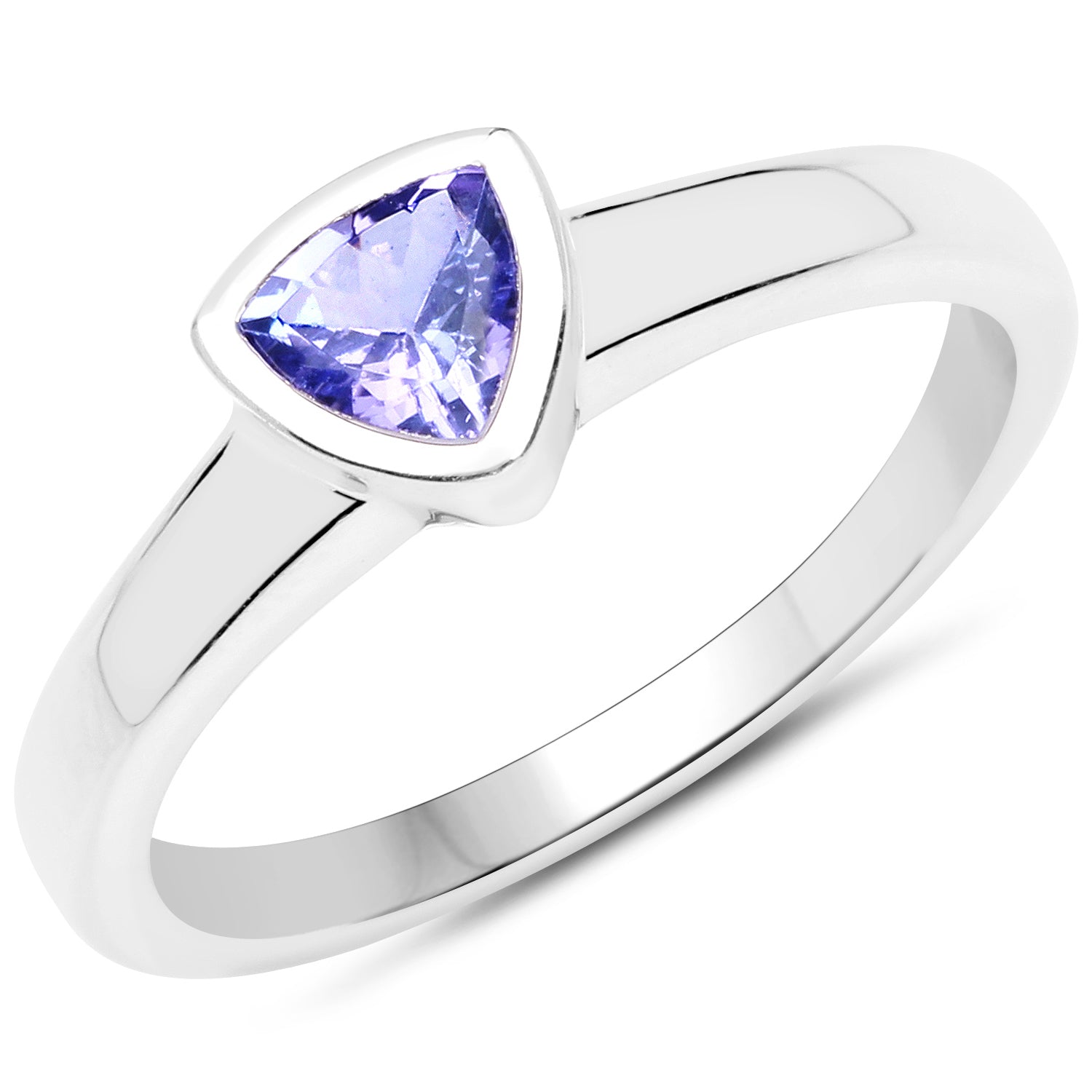 Tanzanite Sterling Silver Ring (0.43 ct) Style C - gallery