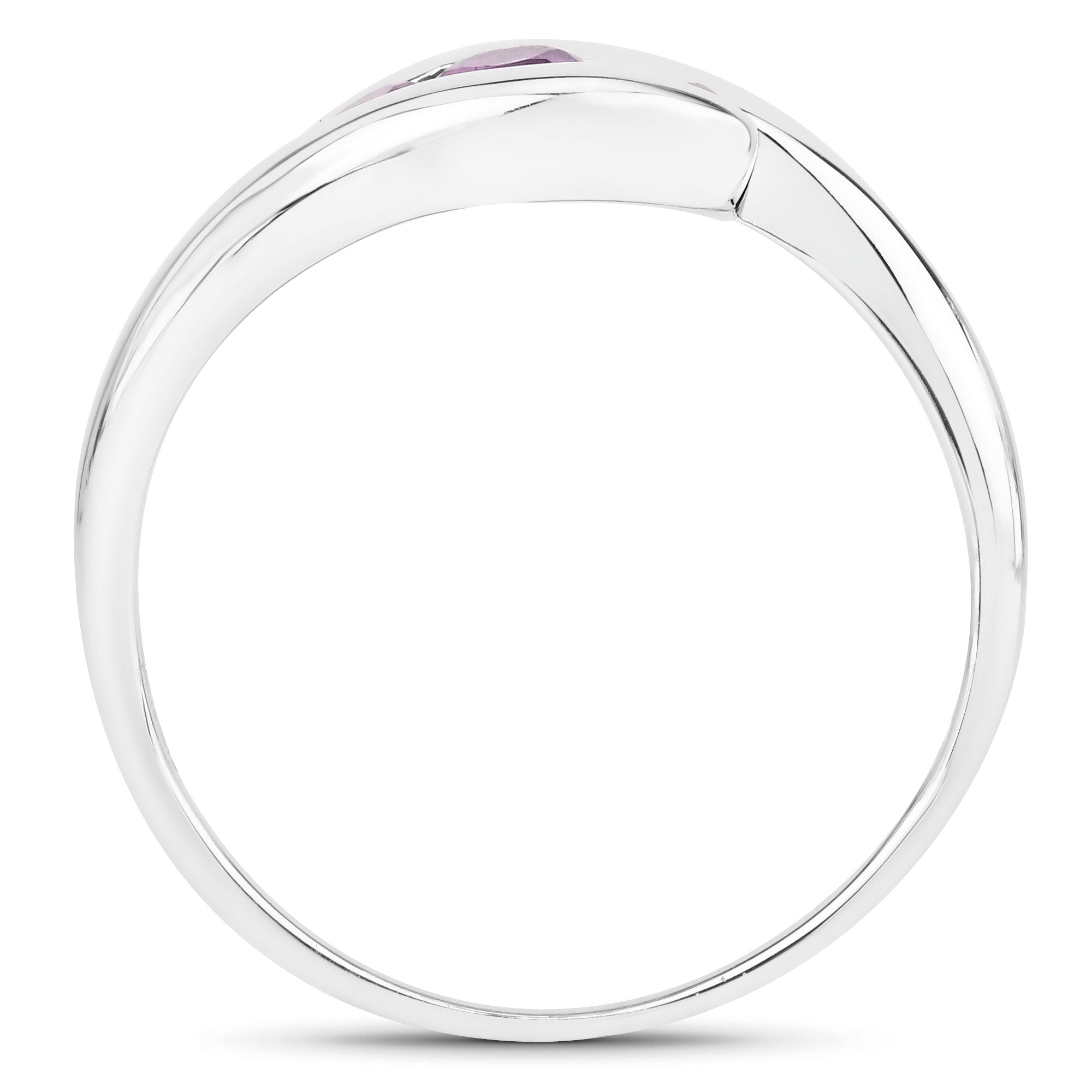 Amethyst Sterling Silver Ring (0.54 ct) Style C - view1