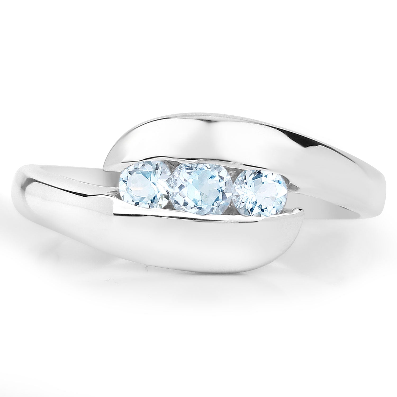 Blue Topaz Sterling Silver Ring (0.74 ct) Style B - view2