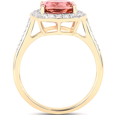 Royal Pink Tourmaline 14K Yellow Gold Ring