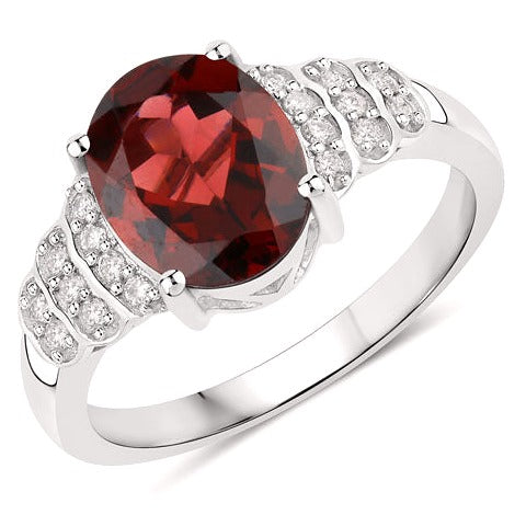 Rhodolite 14K White Gold Ring