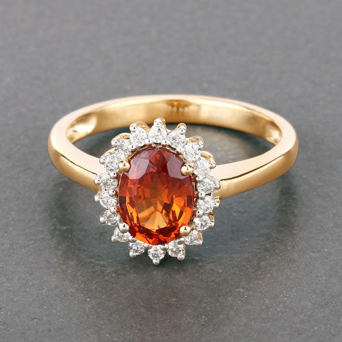 Spessartite Garnet 14K Yellow Gold Ring