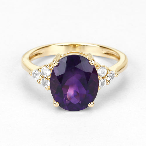 Amethyst & Topaz 10K Yellow Gold Ring