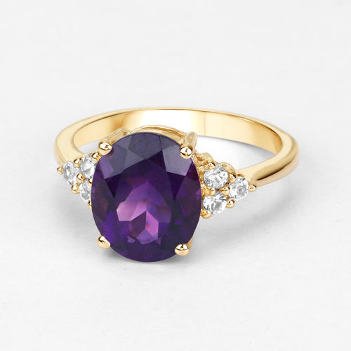 Amethyst & Topaz 10K Yellow Gold Ring