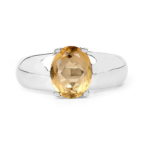 Citrine Sterling Silver Ring (2.50 ct)