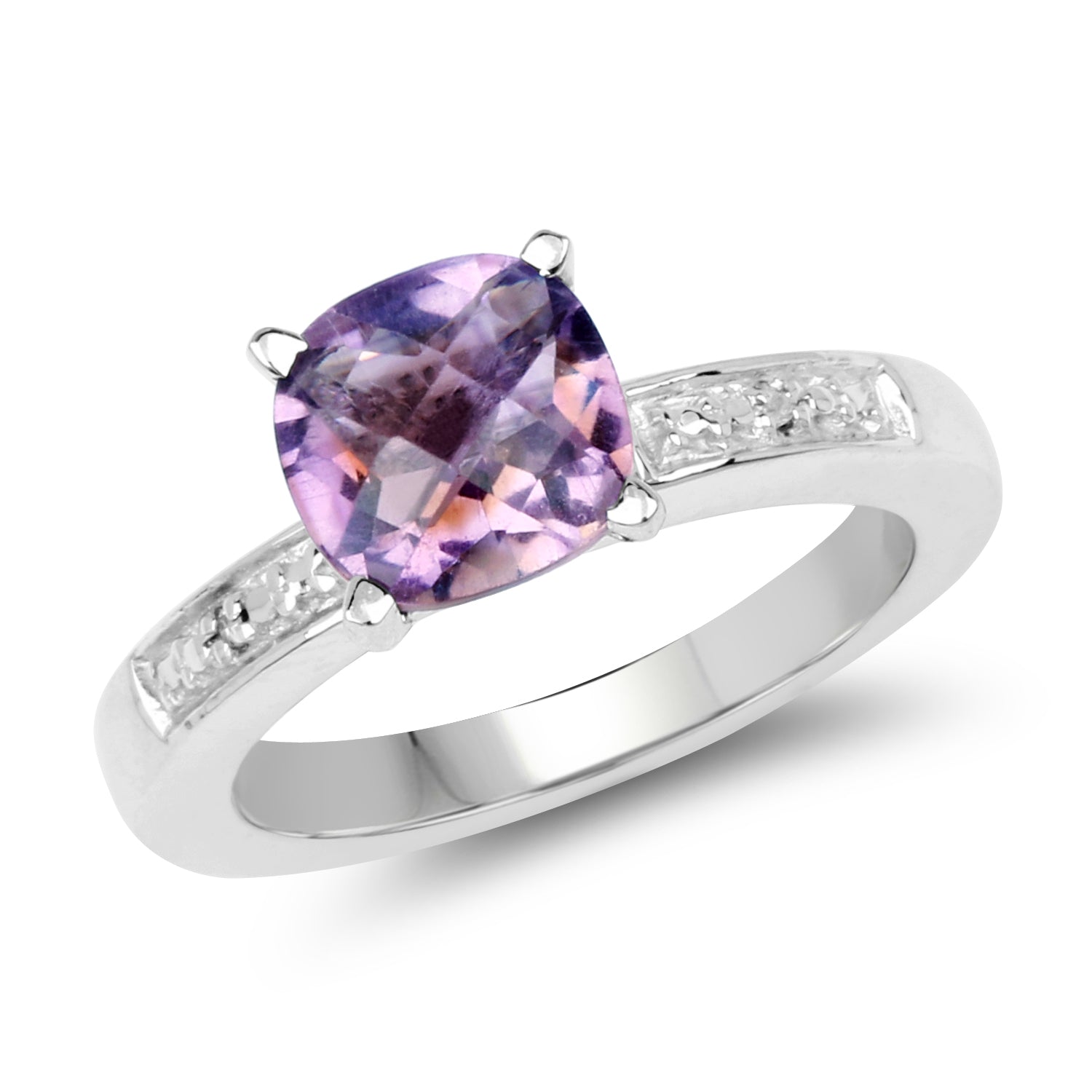 Amethyst & Topaz Sterling Silver Ring (2.31 ct) - gallery