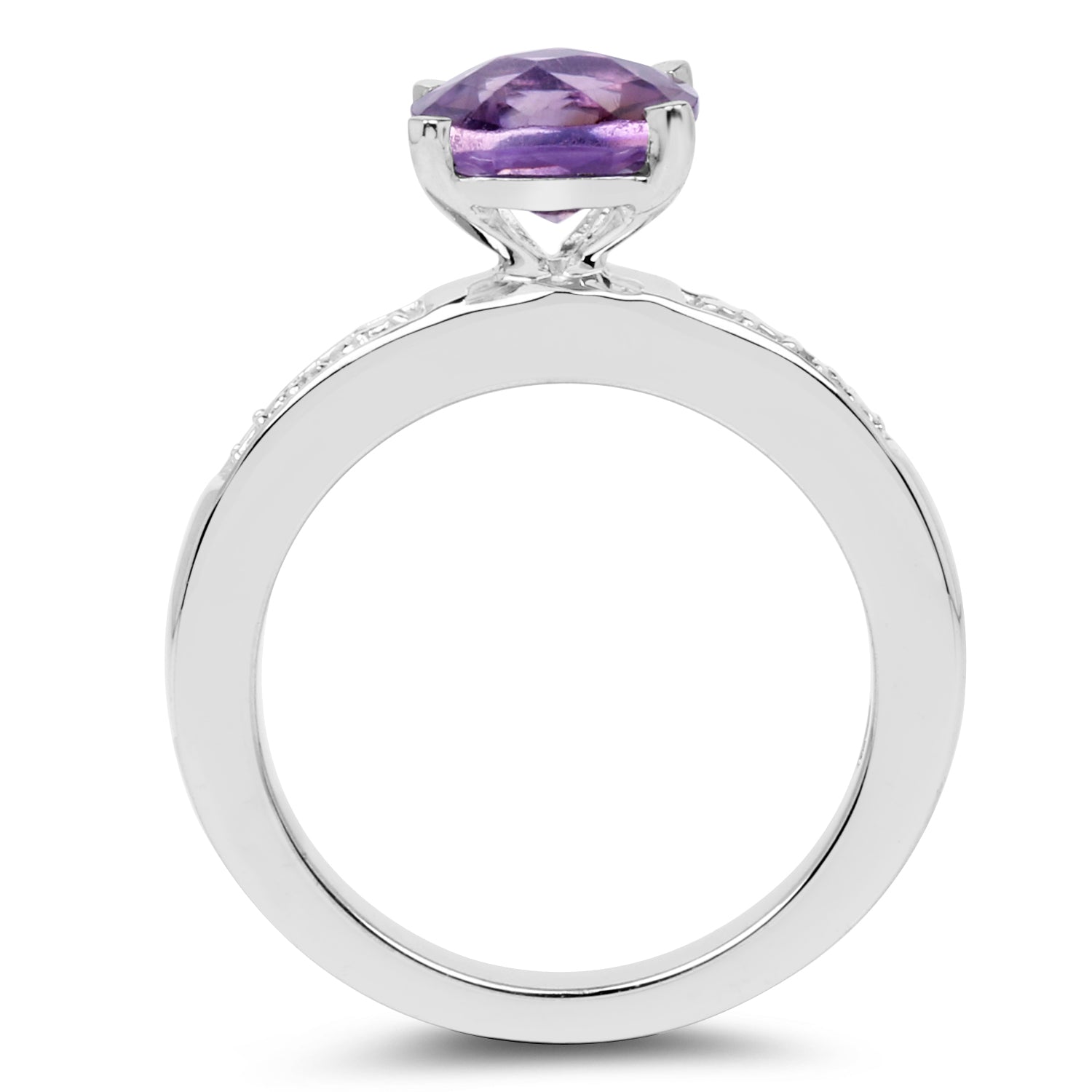 Amethyst & Topaz Sterling Silver Ring (2.31 ct) - view1