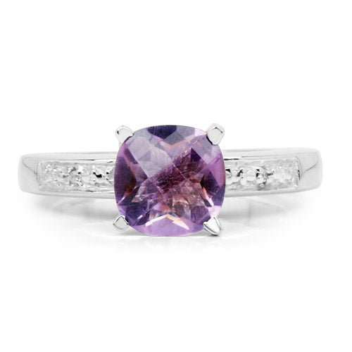 Amethyst & Topaz Sterling Silver Ring (2.31 ct)