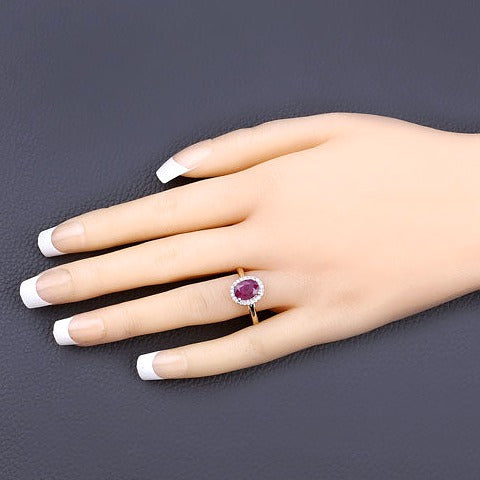 Ruby 10K White Gold Ring Style E