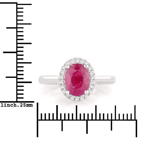 Ruby 10K White Gold Ring Style E