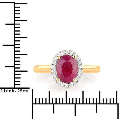 Ruby 10K Yellow Gold Ring Style D