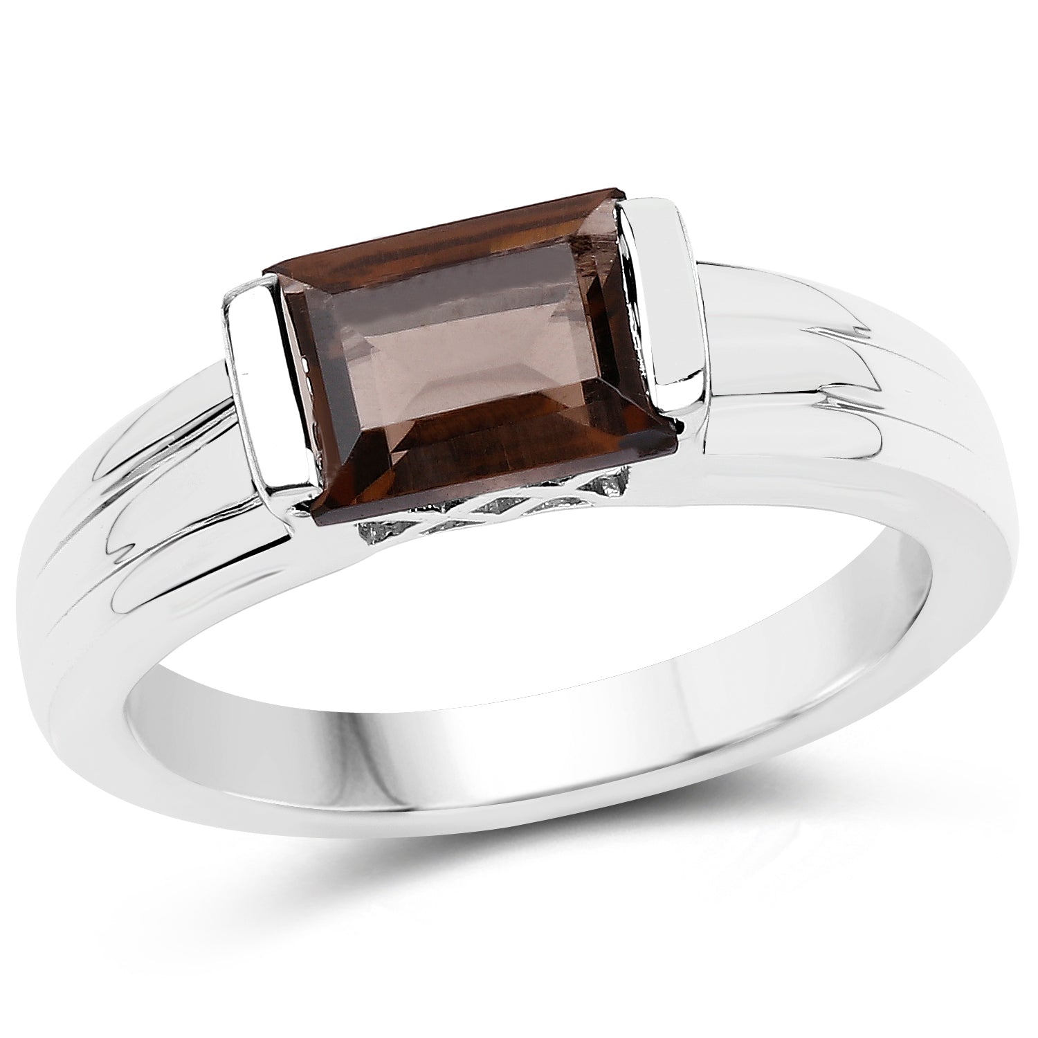Smoky Quartz Sterling Silver Ring (1.62 ct) - gallery