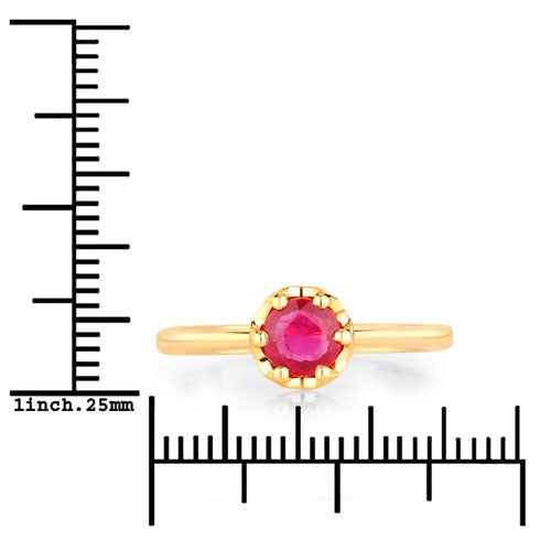 Ruby 14K Yellow Gold Ring (0.50 ct)