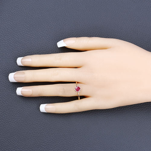 Ruby 14K Yellow Gold Ring (0.50 ct)