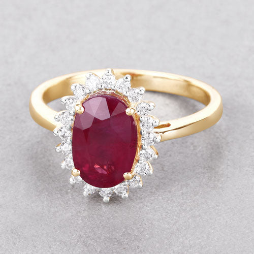 Ruby 14K Yellow Gold Ring (3.07 ct)