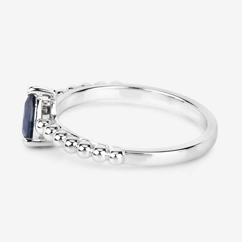 Blue Sapphire 14K White Gold Ring (0.50 ct)