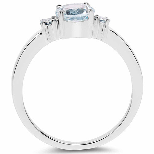 Blue Topaz Sterling Silver Ring (1.49 ct)