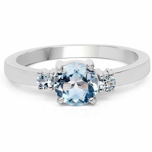 Blue Topaz Sterling Silver Ring (1.49 ct)