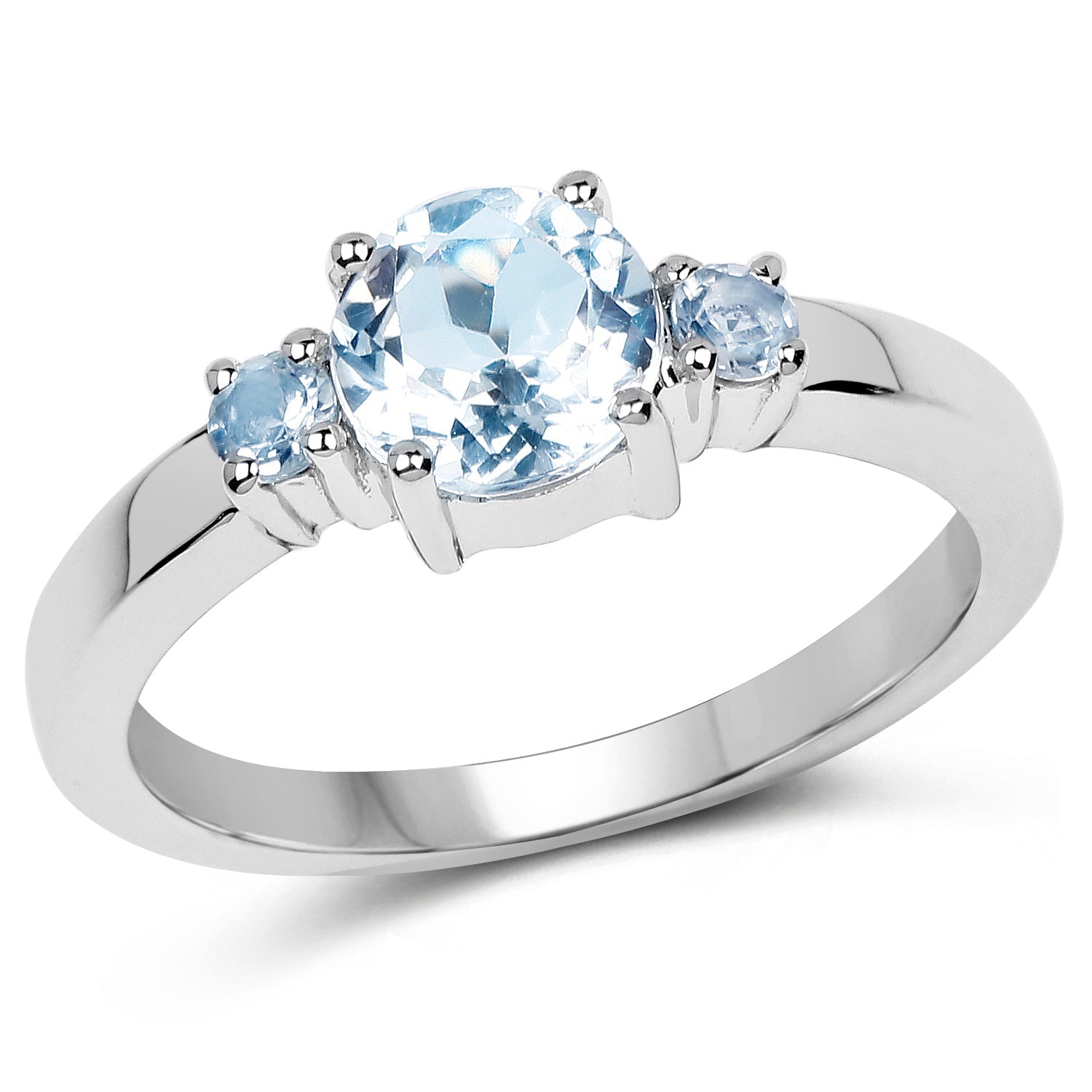 Blue Topaz Sterling Silver Ring (1.49 ct) - gallery