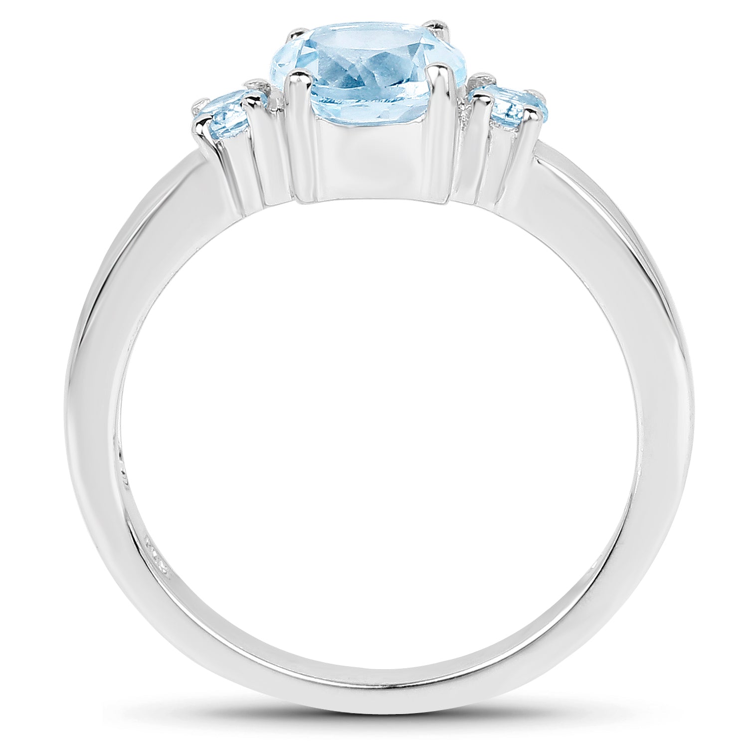 Blue Topaz Sterling Silver Ring (1.49 ct) - view1