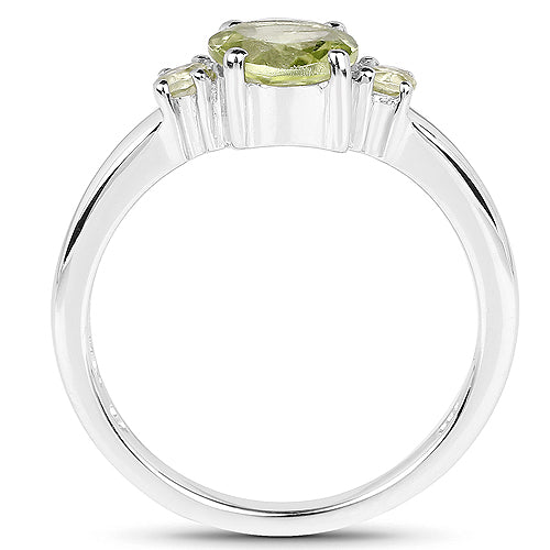 Peridot Sterling Silver Ring (1.23 ct)