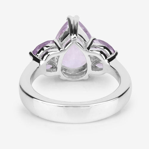 Amethyst & Topaz Sterling Silver Ring (3.20 ct) Style C