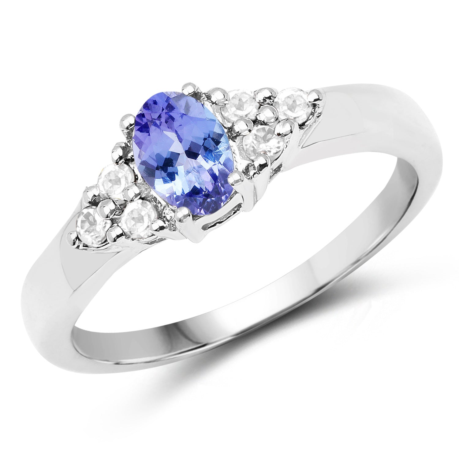 Tanzanite Sterling Silver Ring (0.62 ct) Style B - gallery