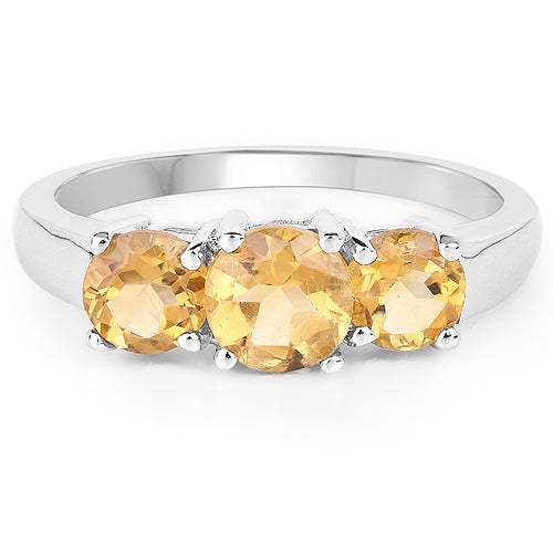 Citrine Sterling Silver Ring (1.90 ct)