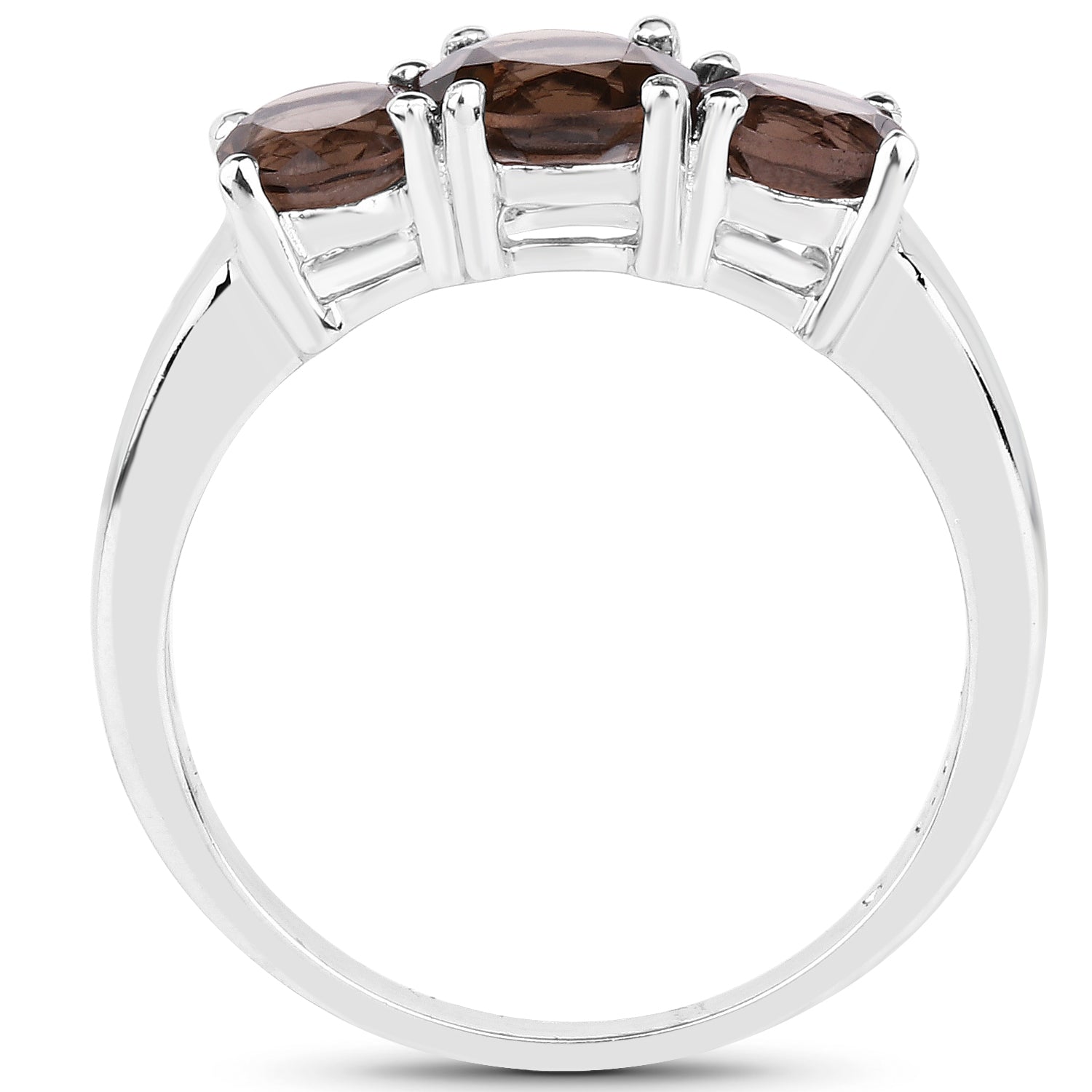 Smoky Quartz Sterling Silver Ring (1.45 ct) - view1