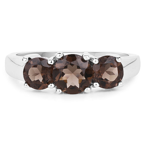 Smoky Quartz Sterling Silver Ring (1.45 ct)