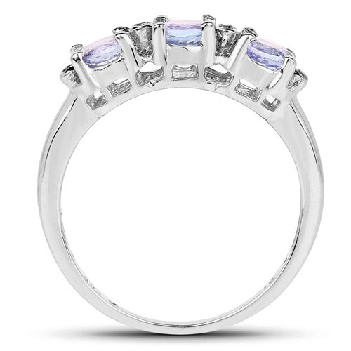 Tanzanite & Topaz Sterling Silver Ring (0.71 ct) Style B