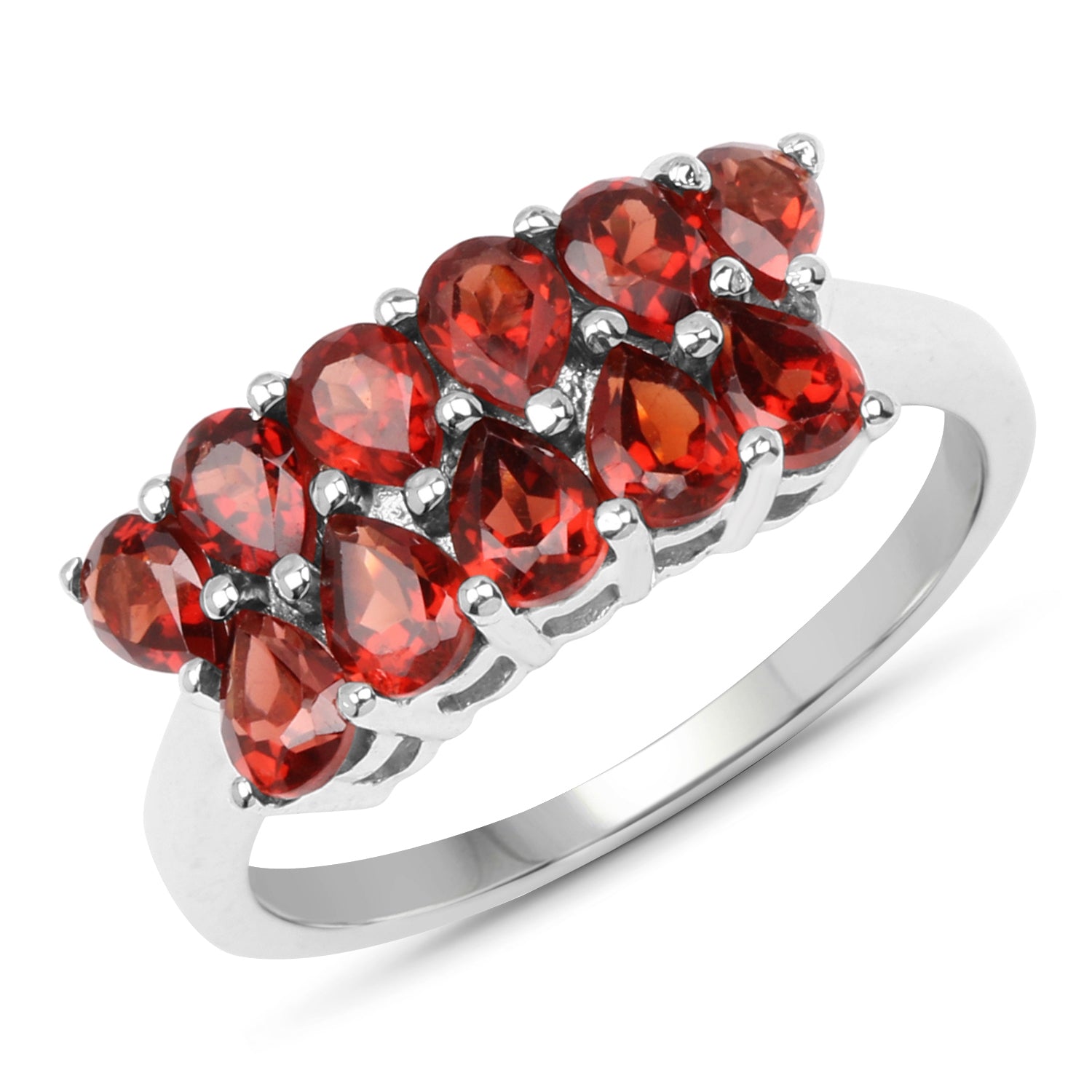 Garnet Sterling Silver Ring (1.98 ct) Style B - gallery