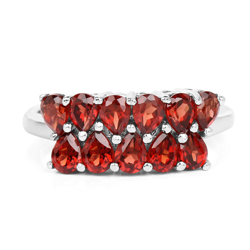 Garnet Sterling Silver Ring (1.98 ct) Style B