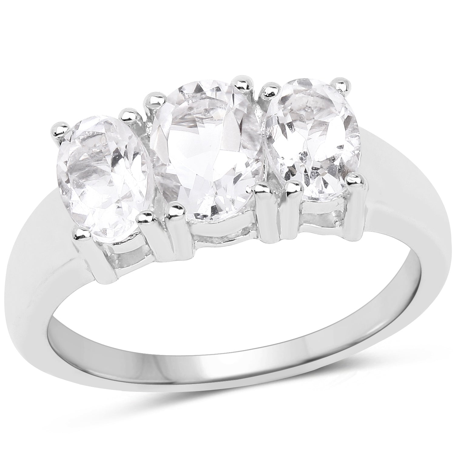 Crystal Quartz Sterling Silver Ring (1.81 ct) - gallery