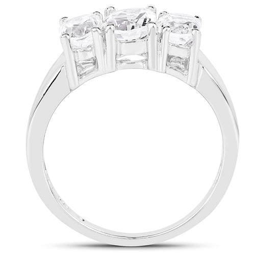 Crystal Quartz Sterling Silver Ring (1.81 ct)