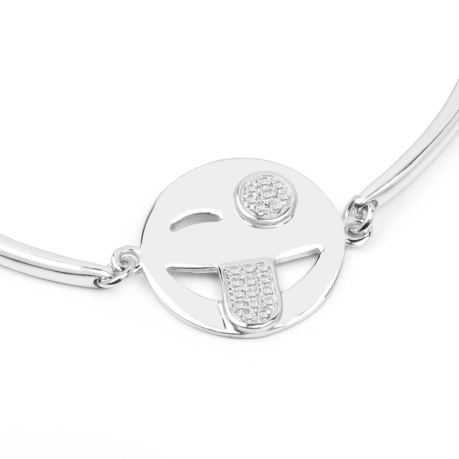 Topaz Sterling Silver Bracelet (0.15 ct) Style B - gallery