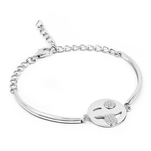 Topaz Sterling Silver Bracelet (0.15 ct) Style B