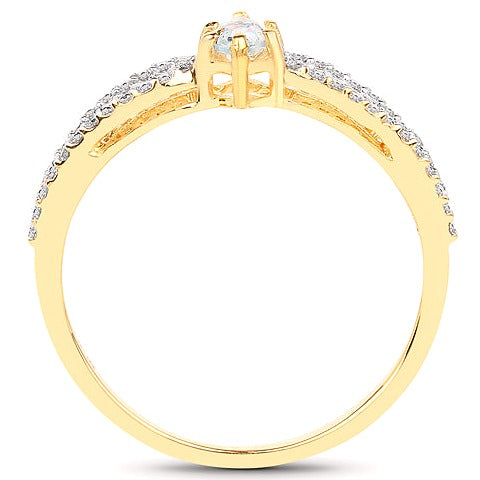 Aquamarine 14K Yellow Gold Ring (0.43 ct)