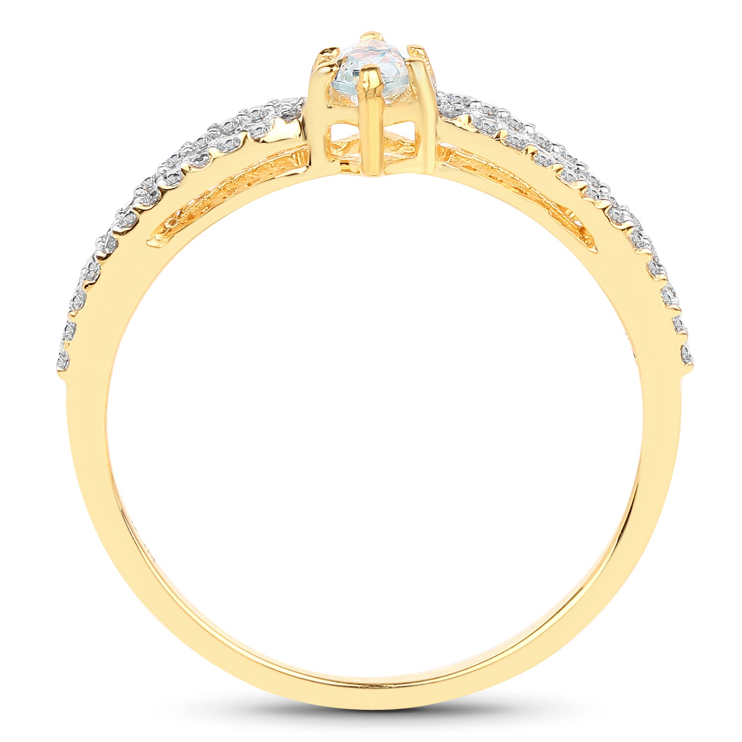 Aquamarine 14K Yellow Gold Ring (0.43 ct) - view1